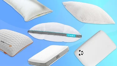 A collection of bed pillows