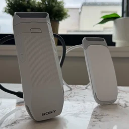 The Sony Reon Pocket Pro next to the Sony Reon Pocket 5 size comparison