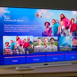 The Sky Glass Air TV, pictured in sea green